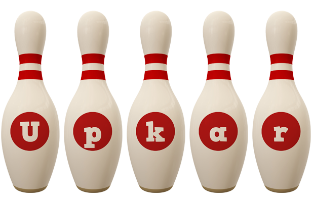 Upkar bowling-pin logo