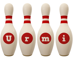 Urmi bowling-pin logo