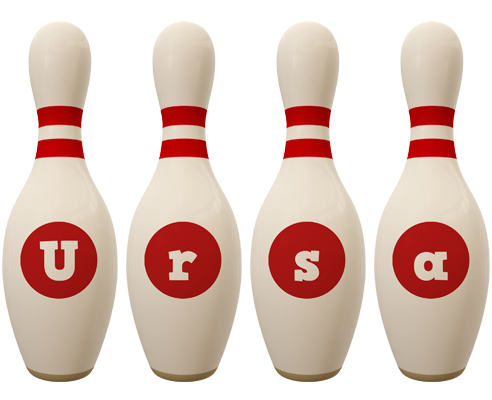 Ursa bowling-pin logo