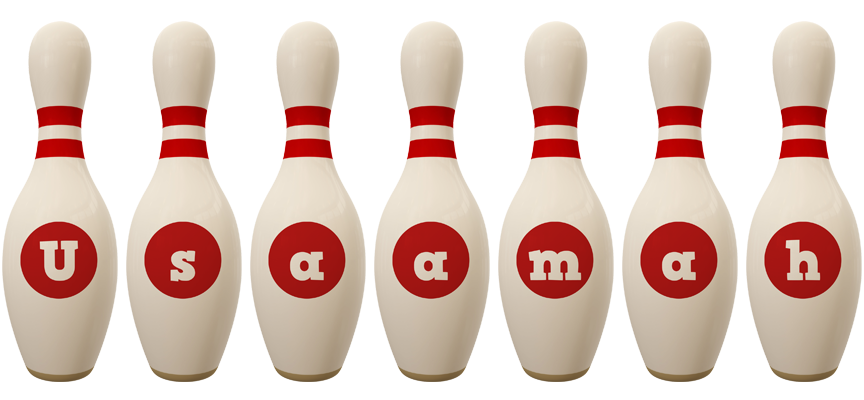 Usaamah bowling-pin logo