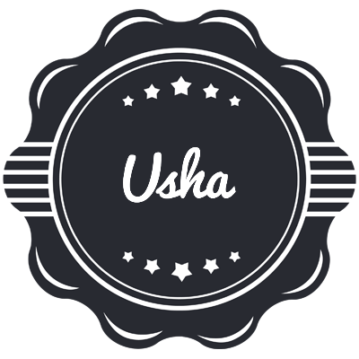 Usha badge logo