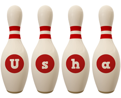 Usha bowling-pin logo