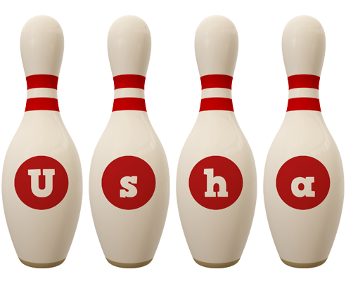 Usha bowling-pin logo