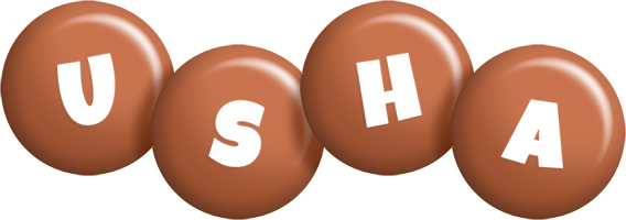 Usha candy-brown logo