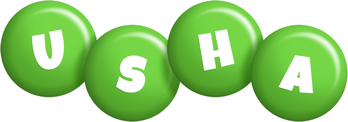 Usha candy-green logo