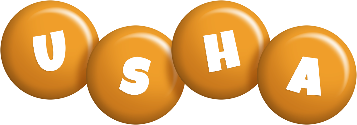 Usha candy-orange logo