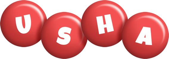 Usha candy-red logo