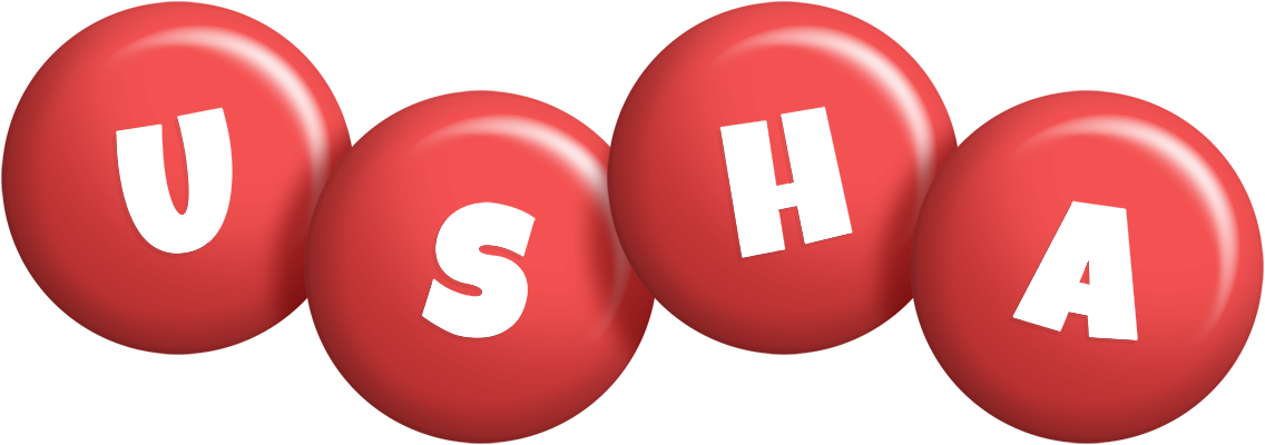 Usha candy-red logo