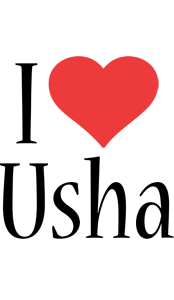 Usha i-love logo
