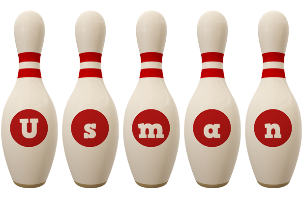 Usman bowling-pin logo