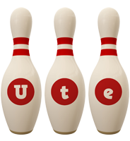 Ute bowling-pin logo