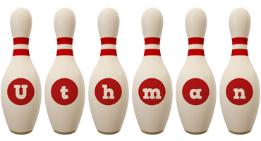 Uthman bowling-pin logo