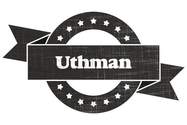 Uthman grunge logo