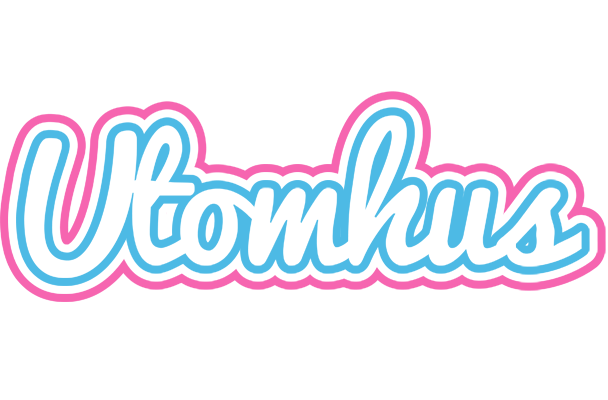 UTOMHUS logo effect. Colorful text effects in various flavors. Customize your own text here: https://www.textgiraffe.com/logos/outdoors/
