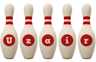 Uzair bowling-pin logo
