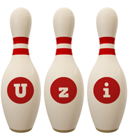Uzi bowling-pin logo