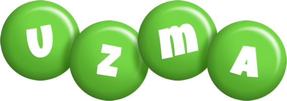 Uzma candy-green logo