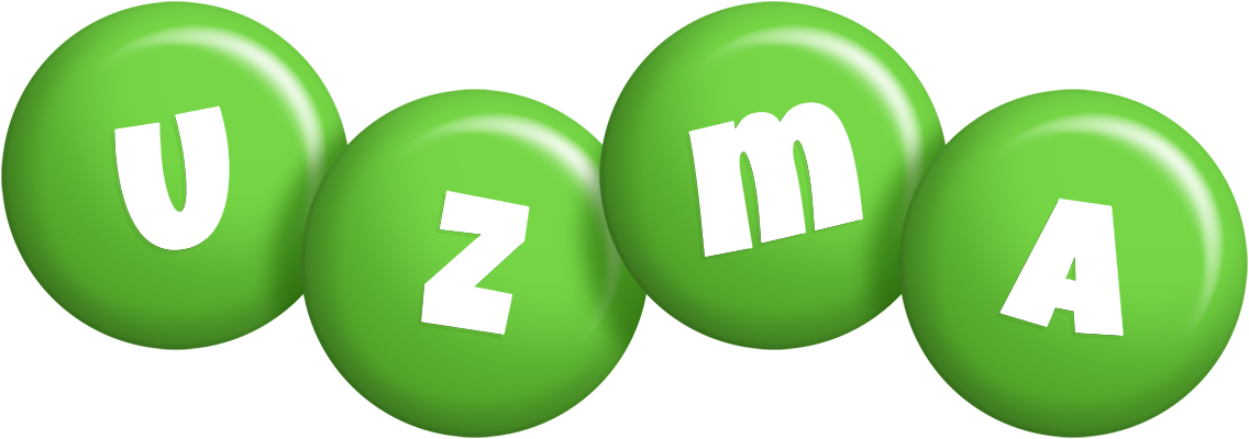 Uzma candy-green logo