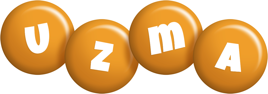 Uzma candy-orange logo