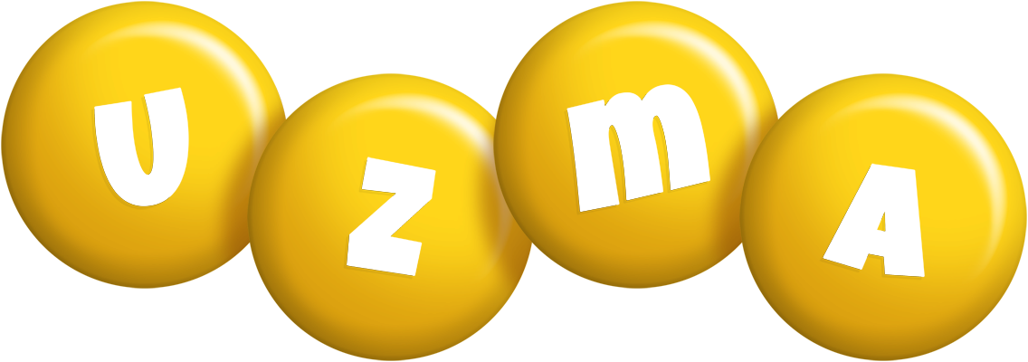Uzma candy-yellow logo