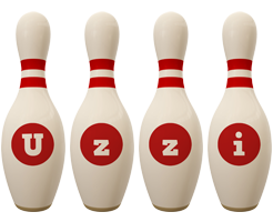 Uzzi bowling-pin logo
