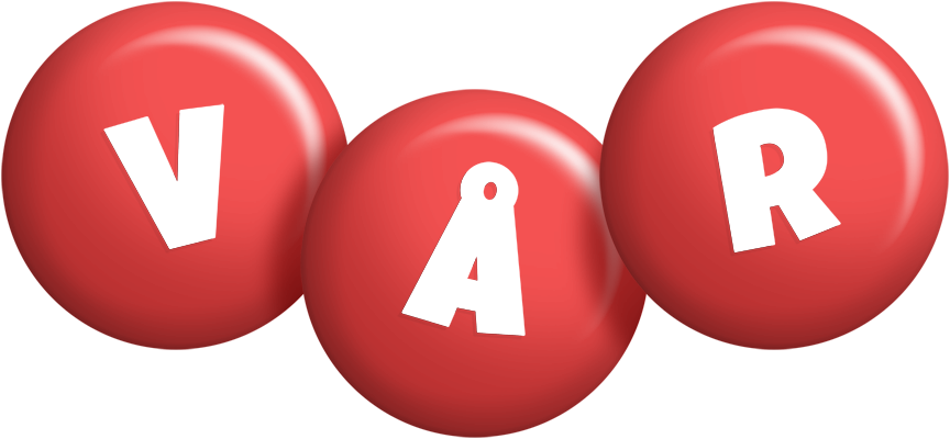 Vår candy-red logo
