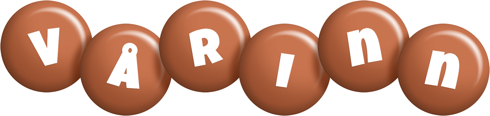 Vårinn candy-brown logo