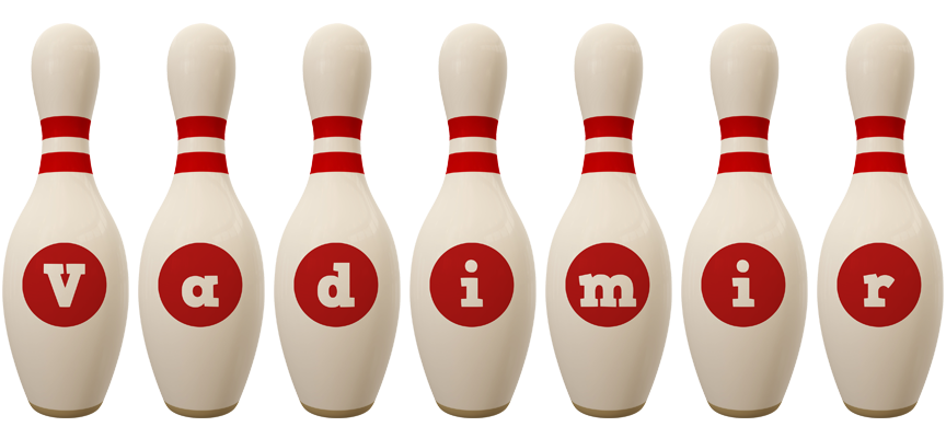 Vadimir bowling-pin logo