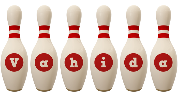 Vahida bowling-pin logo