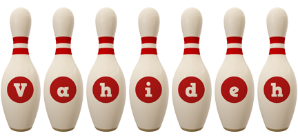 Vahideh bowling-pin logo