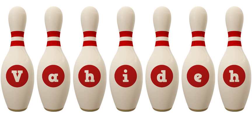 Vahideh bowling-pin logo