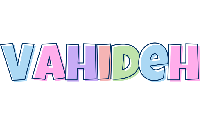 Vahideh pastel logo