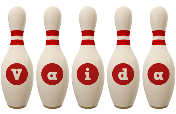 Vaida bowling-pin logo