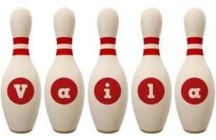 Vaila bowling-pin logo