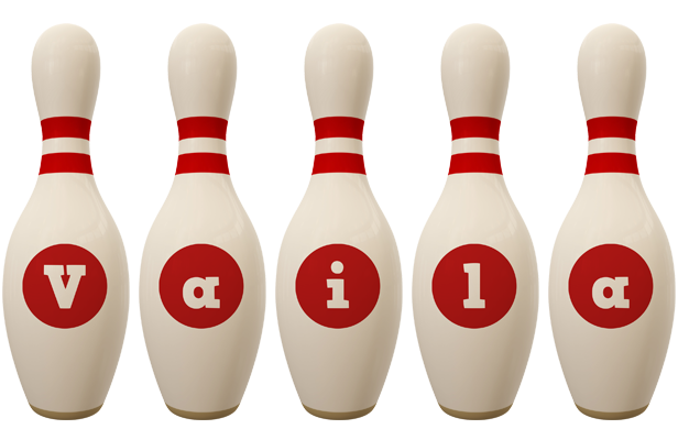 Vaila bowling-pin logo