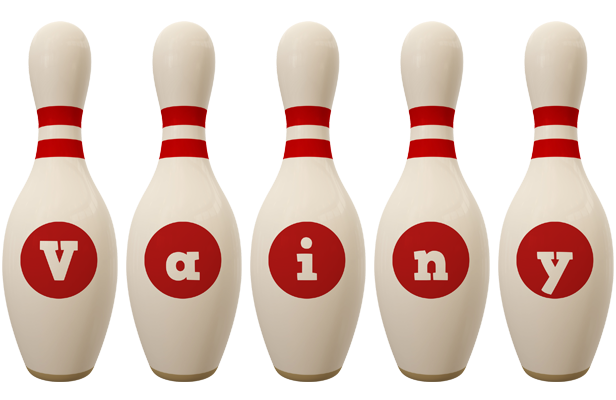 Vainy bowling-pin logo