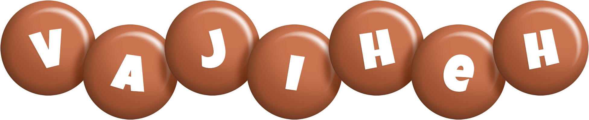 Vajiheh candy-brown logo