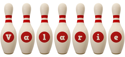 Valarie bowling-pin logo