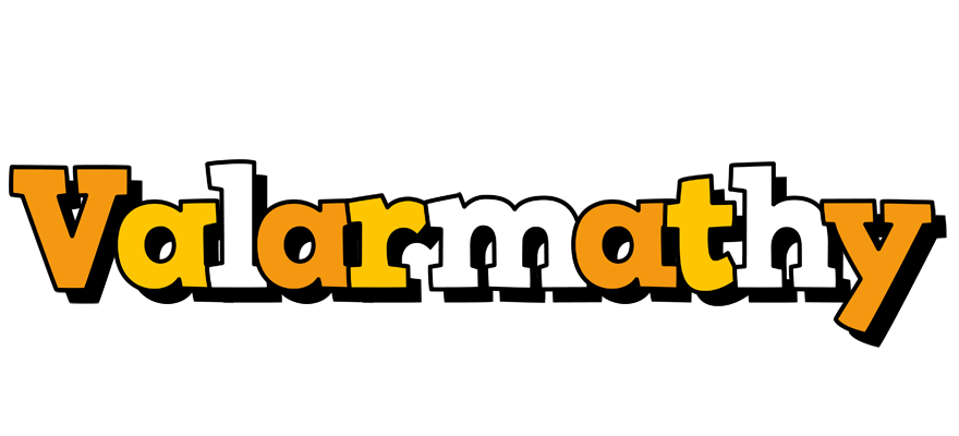 Valarmathy cartoon logo