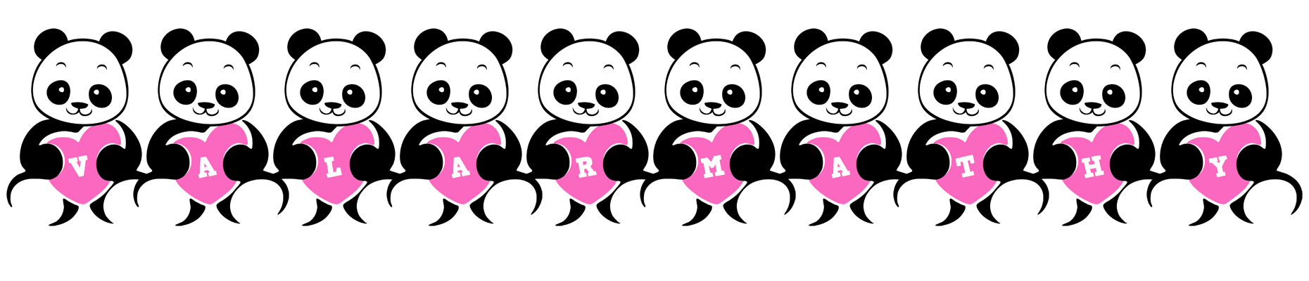 Valarmathy love-panda logo