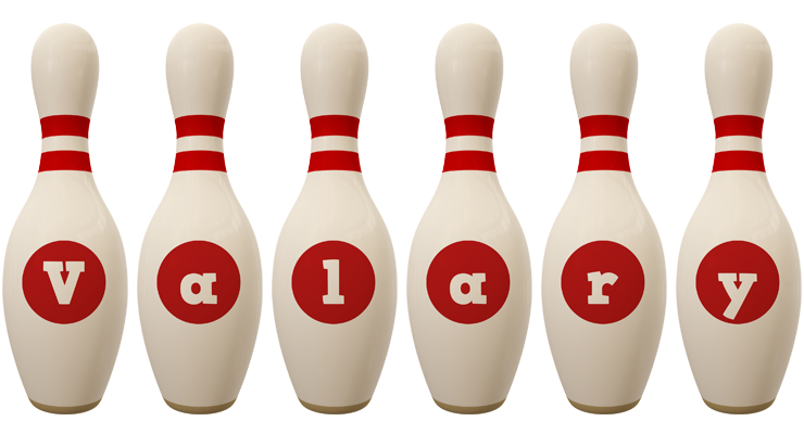 Valary bowling-pin logo