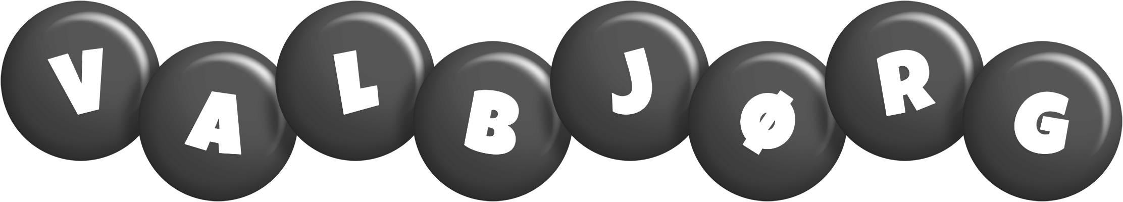 Valbjørg candy-black logo
