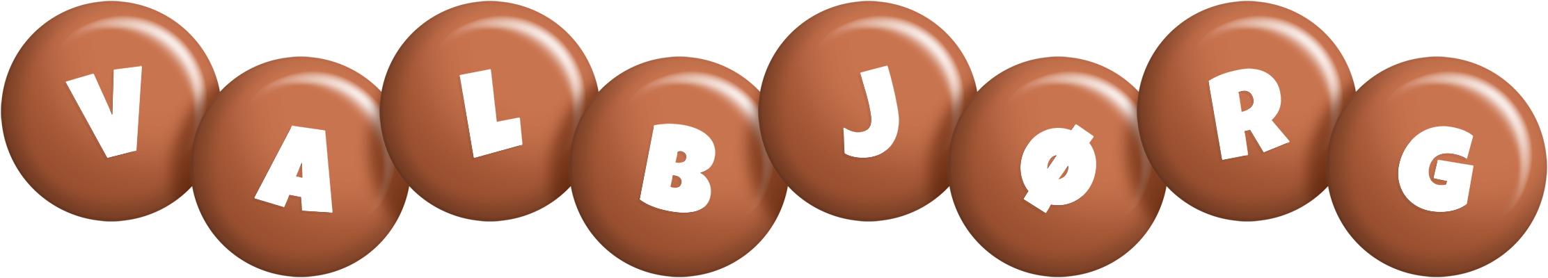 Valbjørg candy-brown logo