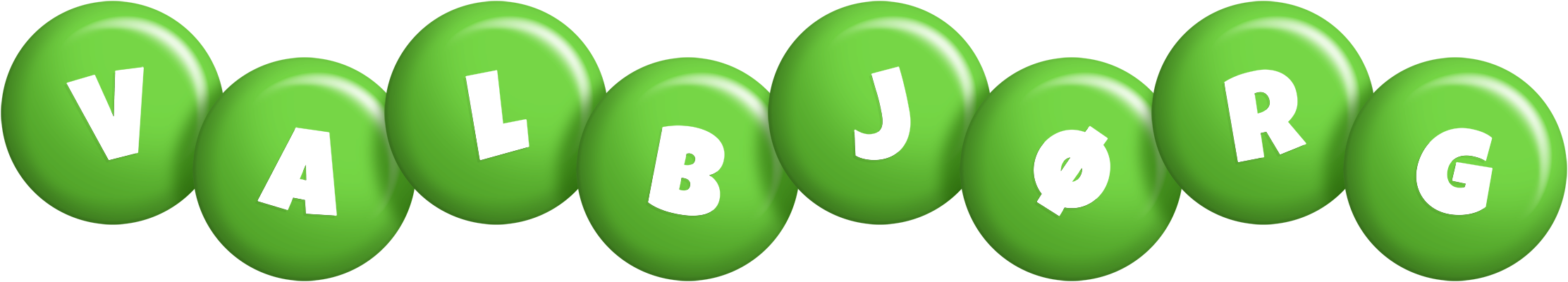 Valbjørg candy-green logo