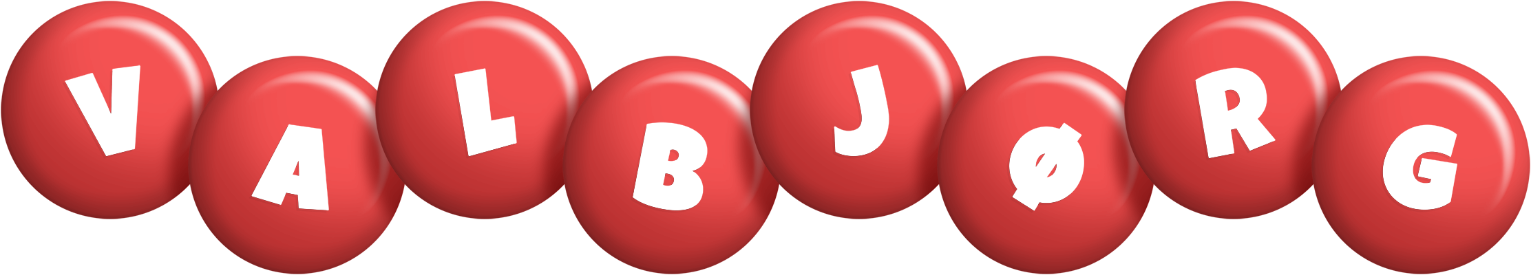 Valbjørg candy-red logo