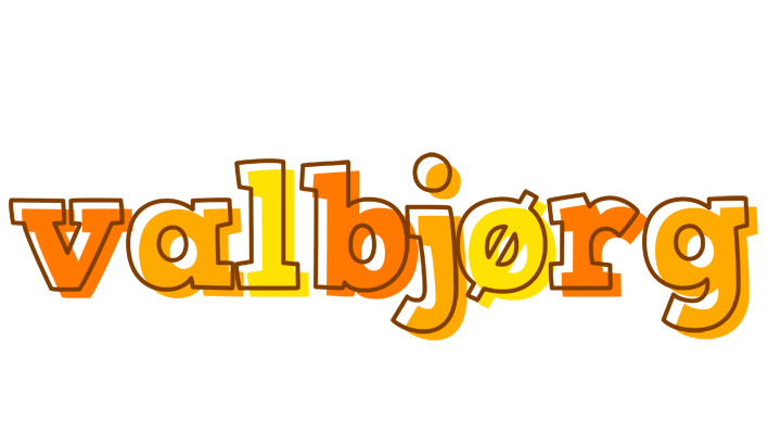 Valbjørg desert logo