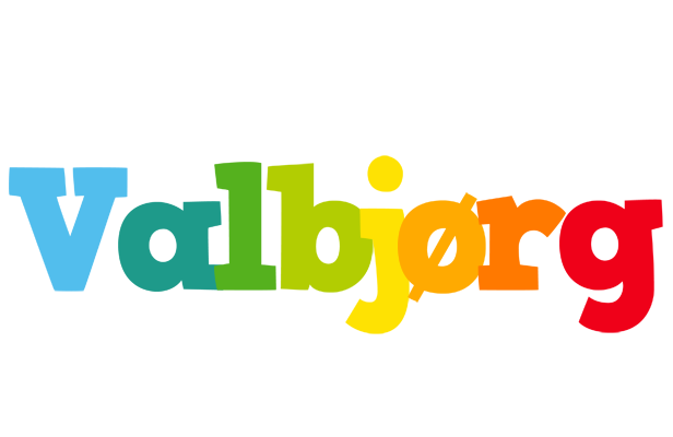Valbjørg rainbows logo