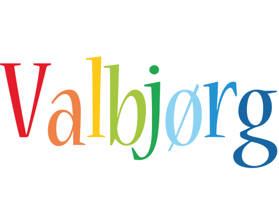 Valbjørg birthday logo