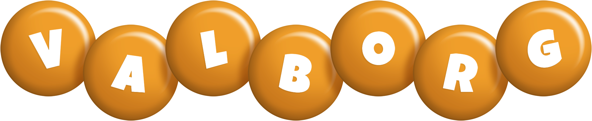 Valborg candy-orange logo