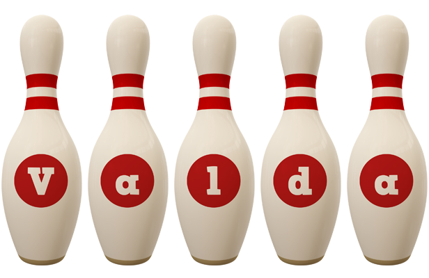 Valda bowling-pin logo